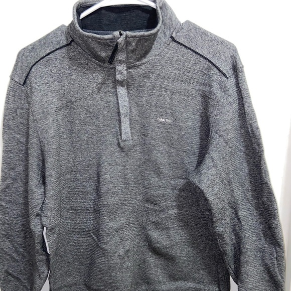 Calvin Klein grey woven 1/4 zip jacket - Picture 1 of 4
